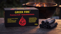 GREEK FIRE Premium Grill Holzkohlebriketts 10 kg
